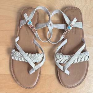 Toms Gold Braided Sandals